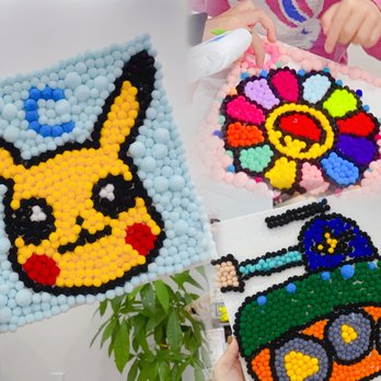 White Bear DIY Workshop - Pom pom Canvas-Pikachu/ Tank/Sunflower - Arts & Crafts Near Me - Markham, Ontario White Bear DIY Workshop - Pom pom Canvas-Pikachu/ Tank/Sunflower - Arts & Crafts Near Me - Markham, Ontario