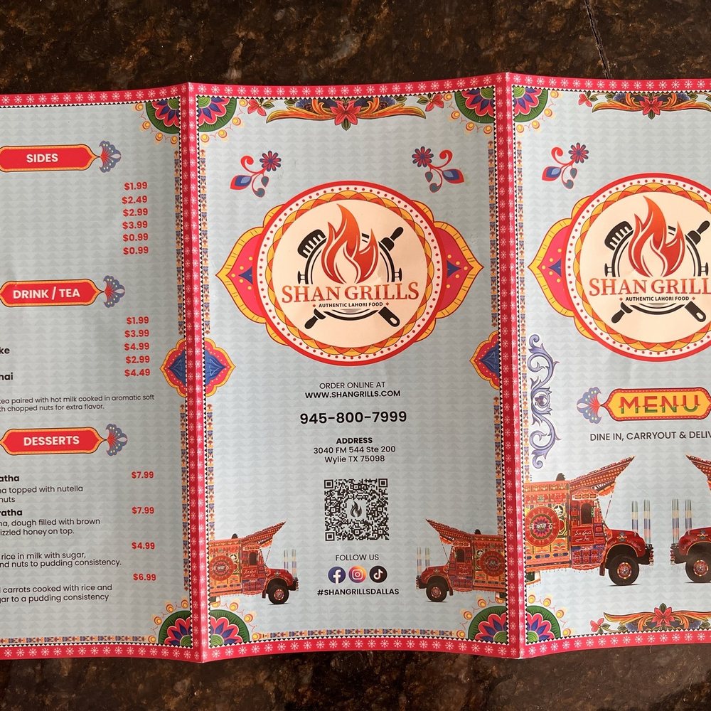 Shan Grills - Menu - Pakistani Near Me - Wylie, Texas Shan Grills - Menu - Pakistani Near Me - Wylie, Texas
