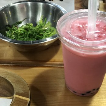 Raw Ingredients - Seaweed salad, watermelon bubble tea - Sushi Bars Near Me - Tybee Island, Georgia Raw Ingredients - Seaweed salad, watermelon bubble tea - Sushi Bars Near Me - Tybee Island, Georgia