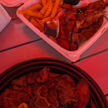 Back A Yard Caribbean Grill - BBQ Ribs & Hot Link Combo - Caribbean Near Me - San Jose, California
