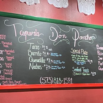 Taqueria Don Pancho - Basic menu - Mexican Near Me - Columbia, Missouri Taqueria Don Pancho - Basic menu - Mexican Near Me - Columbia, Missouri