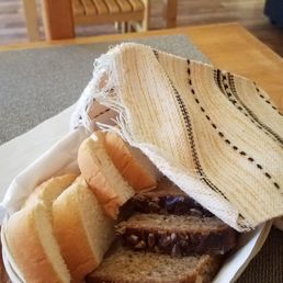 The pretty bread basket they give The pretty bread basket they give