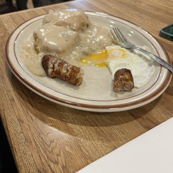 Portside Café - Biscuits and sausage and eggs and gravy! Yum! - Cafes Near Me - Port Orford, Oregon