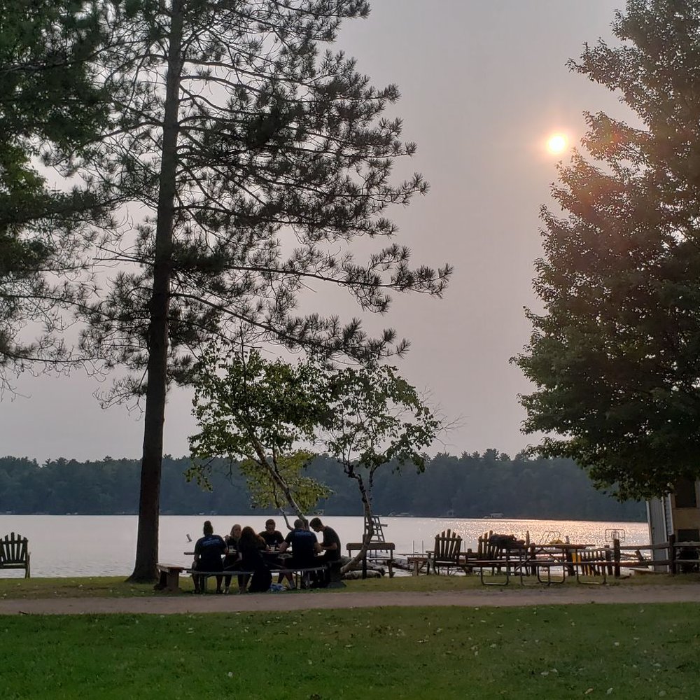 HoneyRock - Sunset on the lawn. - Campgrounds Near Me - Three Lakes, Wisconsin HoneyRock - Sunset on the lawn. - Campgrounds Near Me - Three Lakes, Wisconsin
