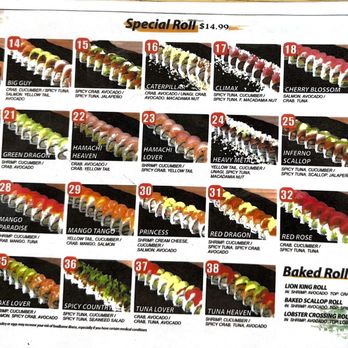 Quick Sushi - a list of the different types of sushi - Sushi Bars Near Me - Rohnert Park, California