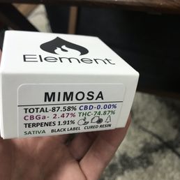 Element Mimosa - NOT 87.58% THC. NOT a hybrid. Element Mimosa - NOT 87.58% THC. NOT a hybrid.