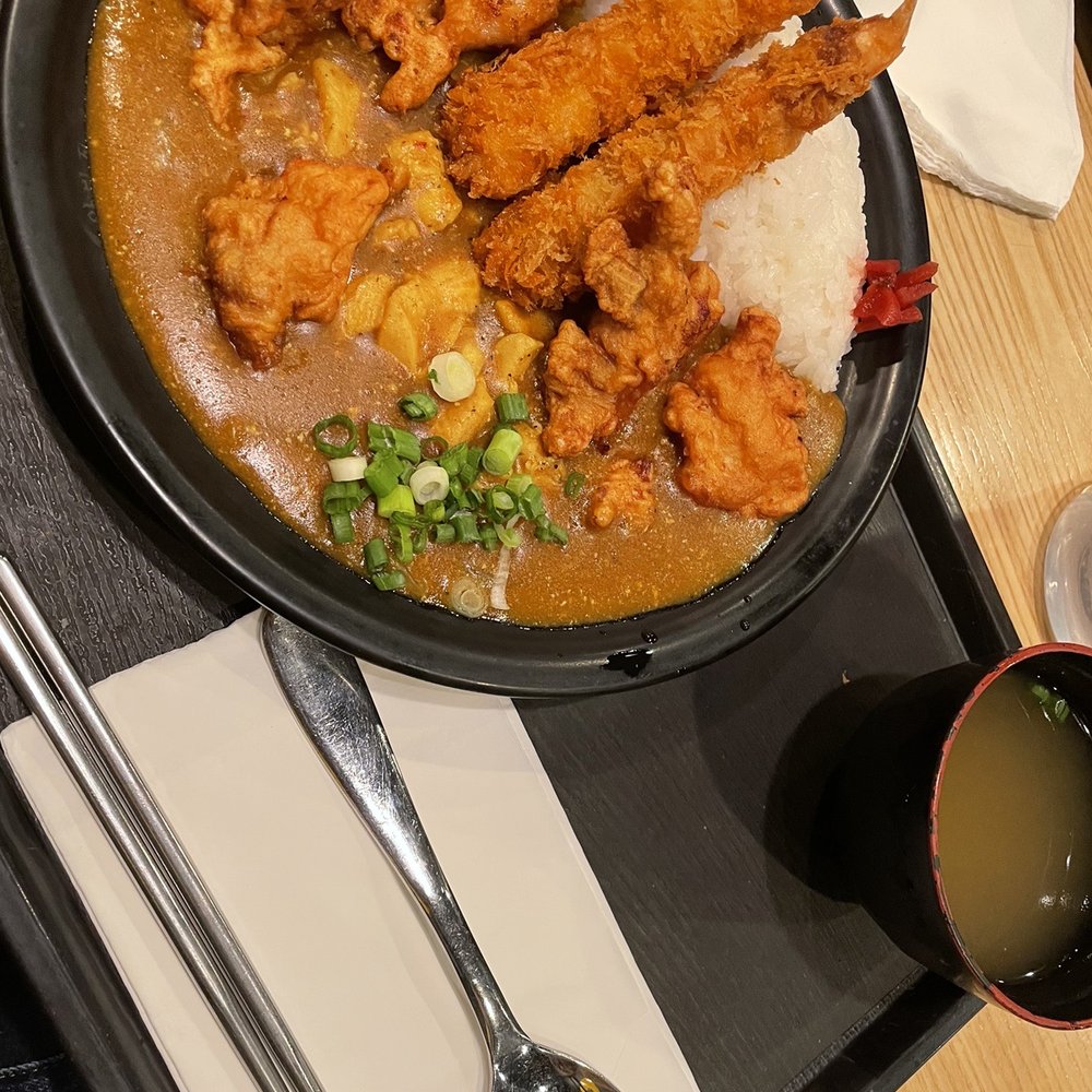 ABIKO CURRY - Herb Chicken Curry Rice with shrimp and fried chicken - Japanese Near Me - Palisades Park, New Jersey