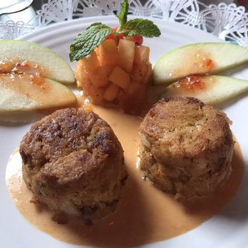 The Bubble Room - Crab cakes appetizer. - Desserts Near Me - Captiva, Florida