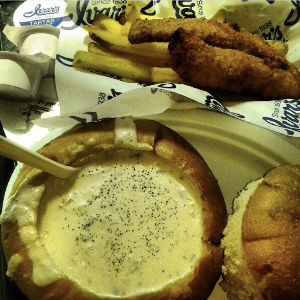 Ivar's Fish Bar - Clam chowder+ fish and chips - Seafood Near Me - Seattle, Washington Ivar's Fish Bar - Clam chowder+ fish and chips - Seafood Near Me - Seattle, Washington