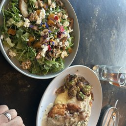 Chicken fried chicken and arugula salad. Both were so good. Chicken fried chicken and arugula salad. Both were so good.