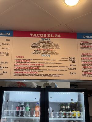 Menu photo 1 Tacos el 24 Arlington, TX