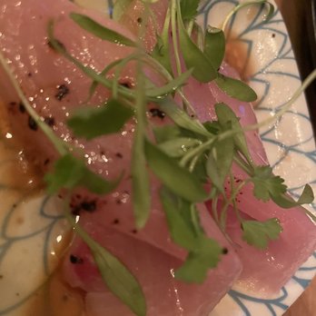 Yonsei Handrolls - Hamachi carpaccio - yummy suggest getting! Comes in 4 pieces and thicker than usual - Japanese Near Me - Oakland, California Yonsei Handrolls - Hamachi carpaccio - yummy suggest getting! Comes in 4 pieces and thicker than usual - Japanese Near Me - Oakland, California