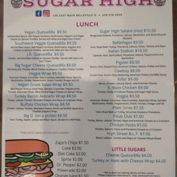 Lunch menu