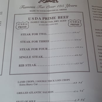 Peter Luger - Steak menu - Steakhouses Near Me - Brooklyn, New York