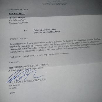 Broderick Legal Group - William Broderick is a flatliner my wife never said this - General Litigation Near Me - Modesto, California Broderick Legal Group - William Broderick is a flatliner my wife never said this - General Litigation Near Me - Modesto, California
