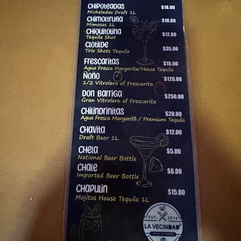 LA VECINDAD - Bar menu - Tacos Near Me - Las Vegas, Nevada LA VECINDAD - Bar menu - Tacos Near Me - Las Vegas, Nevada