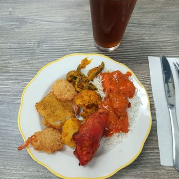 Al-Noor Kitchen - Chicken tandoor, chicken marsala,  stewed & spiced eggplant as well as cauliflower and potatoes. Fried butterfly shrimp and fried fish - Indian Near Me - Baton Rouge, Louisiana