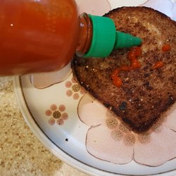 Sproutman - Sprouted Ezekiel bread toasted with sriracha