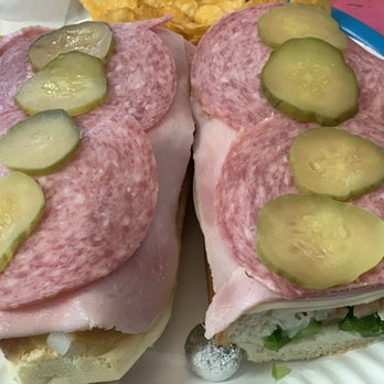 The Legacy Sandwich - two sandwiches on a paper plate - Soup Near Me - Bangor, Maine The Legacy Sandwich - two sandwiches on a paper plate - Soup Near Me - Bangor, Maine