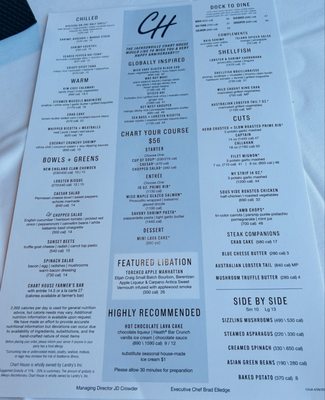 Menu photo 6 Chart House Jacksonville, FL