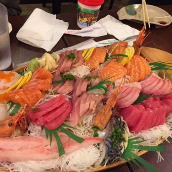 Yo Sushi - Sashimi boat from January. Where else can you get all of this sashimi for about $105? - Sushi Bars Near Me - Alameda, California Yo Sushi - Sashimi boat from January. Where else can you get all of this sashimi for about $105? - Sushi Bars Near Me - Alameda, California