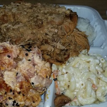 Grind Wit Tryz - Combo: Kahlua Pork, Spicy Ahi Poke, Macaroni Salad (plus two extra sides of macaroni salad) - Filipino Near Me - Portland, Oregon Grind Wit Tryz - Combo: Kahlua Pork, Spicy Ahi Poke, Macaroni Salad (plus two extra sides of macaroni salad) - Filipino Near Me - Portland, Oregon