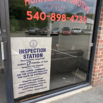 Honaker Automotive - Official VA State Inspection station - Auto Repair Near Me - Fredericksburg, Virginia Honaker Automotive - Official VA State Inspection station - Auto Repair Near Me - Fredericksburg, Virginia