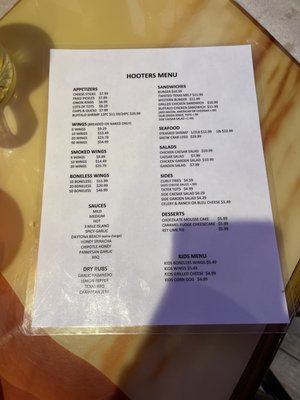 Menu photo 1 Hooters Baton Rouge, LA