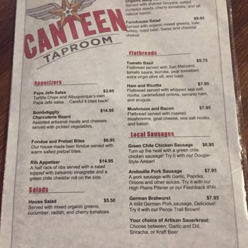 Canteen Taproom - Great food!! Flatbreads are amazing. To do for sandwiches. And the local sausages - wow. - Breweries Near Me - Albuquerque, New Mexico Canteen Taproom - Great food!! Flatbreads are amazing. To do for sandwiches. And the local sausages - wow. - Breweries Near Me - Albuquerque, New Mexico
