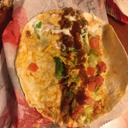 Not a lot of filling in the soft taco :(