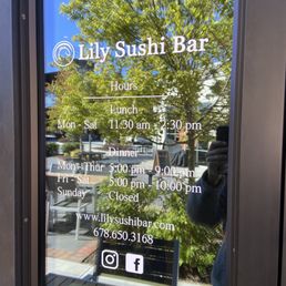 Exterior outside entrance of Lily Sushi Bar - Alpharetta, Georgia Exterior outside entrance of Lily Sushi Bar - Alpharetta, Georgia