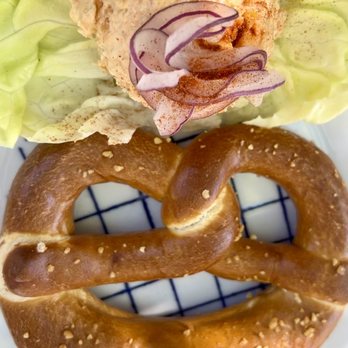 Ludwig's Biergarten - Brie cheese dip and pretzel - German Near Me - Mountain View, California Ludwig's Biergarten - Brie cheese dip and pretzel - German Near Me - Mountain View, California