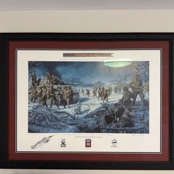 FastFrame North - Custom Frame Shop - Military scene - Framing Near Me - AUSTIN, Texas