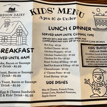 Oregon Dairy Country Restaurant - Kids menu - Breakfast & Brunch Near Me - Lititz, Pennsylvania Oregon Dairy Country Restaurant - Kids menu - Breakfast & Brunch Near Me - Lititz, Pennsylvania