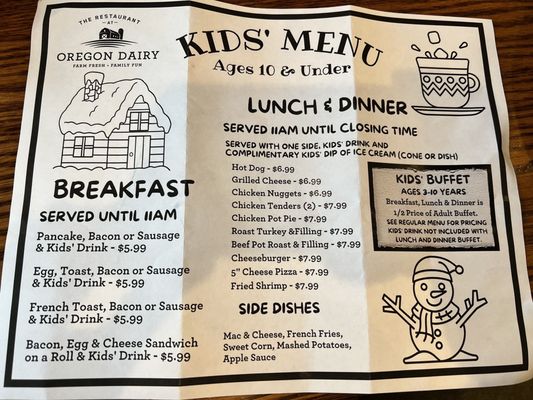 Menu photo 1 Oregon Dairy Country Restaurant Lititz, PA Menu photo 1 Oregon Dairy Country Restaurant Lititz, PA