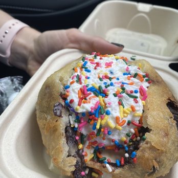 Nelly’s Fried Creamery - Brown Noser topped with Whip & Sprinkles - Desserts Near Me - Sunrise, Florida Nelly’s Fried Creamery - Brown Noser topped with Whip & Sprinkles - Desserts Near Me - Sunrise, Florida