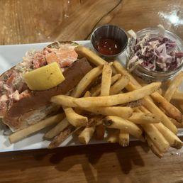 Lobster roll meal (With fries and homemade Cole slaw) was only $26!! Lobster roll meal (With fries and homemade Cole slaw) was only $26!!