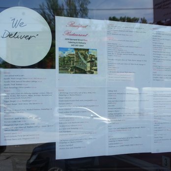 Budapest Restaurant - Outside menu - Hungarian Near Me - Toronto, Ontario