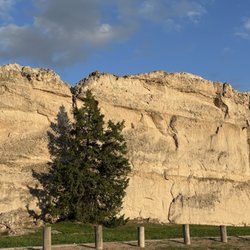 Register Cliff - The cliff from a distance. We sat on a bench and listened to the birds, just soaking up the peacefulness.