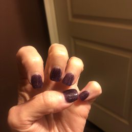 Purple SNS nails