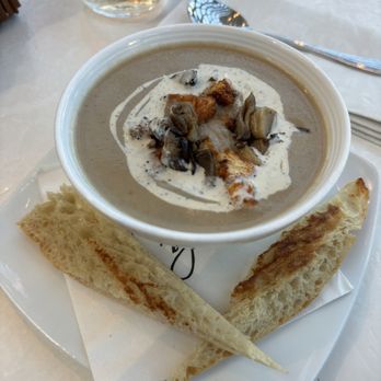 Cafe Gala - Mushroom bisque. absolutely amazing probably the best thing on the menu - Spanish Near Me - St. Petersburg, Florida