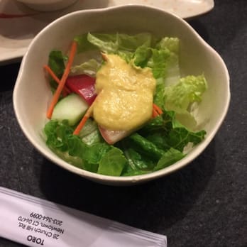 Toro Restaurant - Small salad with ginger dressing. - Asian Fusion Near Me - Newtown, Connecticut Toro Restaurant - Small salad with ginger dressing. - Asian Fusion Near Me - Newtown, Connecticut