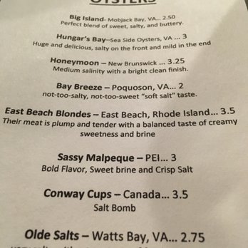 The Atlantic - Oyster menu - Seafood Near Me - Virginia Beach, Virginia The Atlantic - Oyster menu - Seafood Near Me - Virginia Beach, Virginia