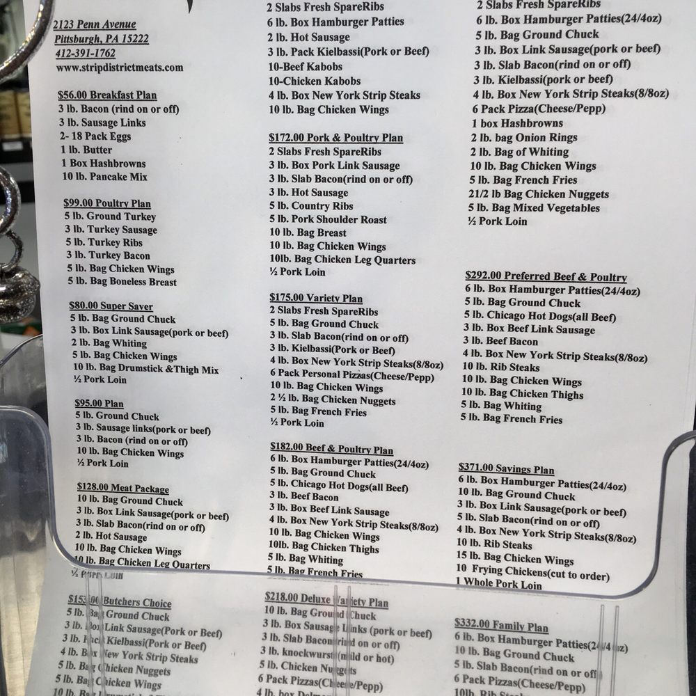 Strip District Meats - Great list of meal plans! - Meat Shops Near Me - Pittsburgh, Pennsylvania Strip District Meats - Great list of meal plans! - Meat Shops Near Me - Pittsburgh, Pennsylvania