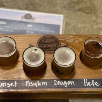Left Coast Brewing - Beer flights! - Barbeque Near Me - Irvine, California Left Coast Brewing - Beer flights! - Barbeque Near Me - Irvine, California