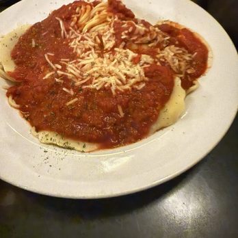 Avantis Italian Restaurant & Pub - Portobello mushroom ravioli with red sauce over angel hair pasta - Italian Near Me - Verona, Wisconsin Avantis Italian Restaurant & Pub - Portobello mushroom ravioli with red sauce over angel hair pasta - Italian Near Me - Verona, Wisconsin