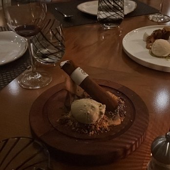 Knife Italian Steak - Cigar desert, good, not my favorite of the desserts we got but definitely the best presentation. - Bars Near Me - Irving, Texas Knife Italian Steak - Cigar desert, good, not my favorite of the desserts we got but definitely the best presentation. - Bars Near Me - Irving, Texas