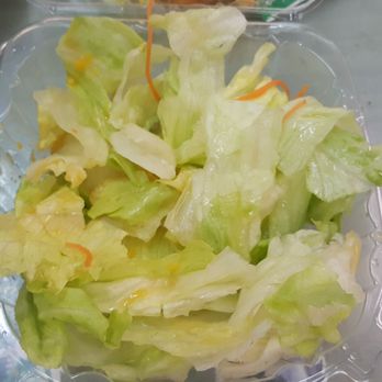 No 1 Sushi - Just wanted to show the salad.  Hey,  look at it this way,  you get your fiber in until the dressing is done. - Japanese Near Me - Midland Park, New Jersey