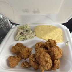 Ahern's Bp Shop - Fried turkey nugget meal. We ate 3 before we took the pic. Was that good.