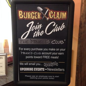 Burger Claim - Miner's Club Sign - Burgers Near Me - Centralia, Washington